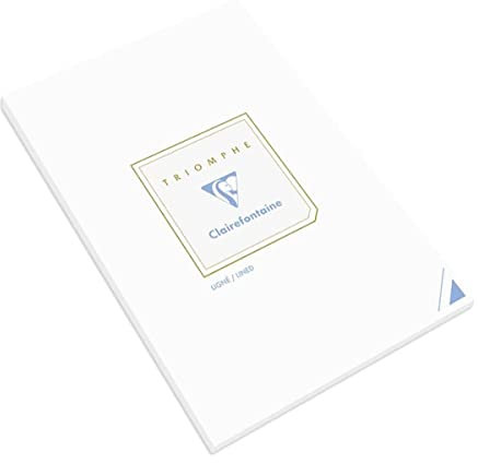 Clairefontaine 6124C - Korrespondenz-Block Triomphe 50 Blatt liniert weiß DIN A5-14,8x21 cm, 90g, 1 Block