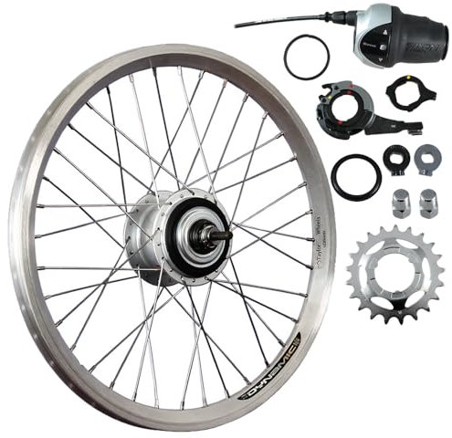 20 Zoll Hinterrad Hohlkammerfelge/Shimano Nexus Inter-8 (Freilauf) - Silber