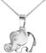 MATERIA by Matthias Wagner Kettenanhänger Elefant Silber 925 rhodiniert mit Zirkonia KA-99-Silber_ohne Kette