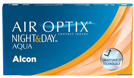 Air Optix Night & Day Aqua Monatslinsen weich | 3 Stück | BC 8.6 mm | DIA 13.8 mm | -09.50 Dioptrien