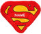 alles-meine.de GmbH großes Plüsch Kissen/Schmusekissen - Logo Superman - incl. Name - 48 cm * 33 cm - Kuschelkissen - groß - sehr weich - Reisekissen/Autokissen - Samtkis..