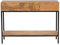 Console Industrielle avec rangements 2 tiroirs en Bois manguier Massif et métal Noir L110 cm YPSTER