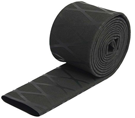 MagiDeal Gleitsicher Warmschrumpfschlauch strukturiert Schlauchband für Angelgeräte & Sportgeräte, Schwarz 35mm