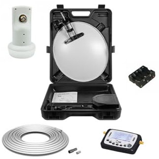 Megasat Pack Parabole Acier 40cm + LNB Single HDSAT + Câble Coaxial 10m + Pointeur