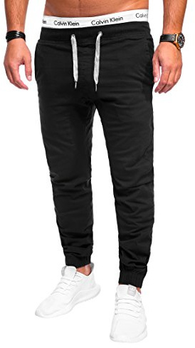 behype. Herren Jeans-Hose Chino Jogger 80-0060 Schwarz 36