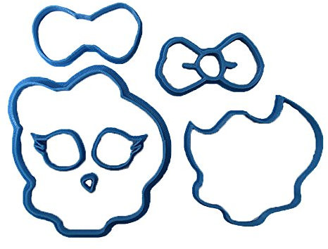 Cuticuter Monster High Fondant-Ausstecher, Kunststoff, blau, 8x7x1.5 cm