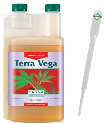 Weedness Canna Terra Vega 1 litres - Phase de Croissance Culture en intérieur Engrais de Croissance Organique Tomates Concombres Engrais Liquide Croissance Organique
