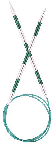 KnitPro 42085 SmartStix Rundstricknadel, Metall, bunt, 80cm, 3mm, Sortiert