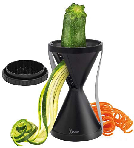 Cortador en Espiral para Cortar Verduras, Rallador de Verduras, Cortador en Spirelli Manual, Adecuado para Zanahorias, Pepinos y Calabacin Pasta