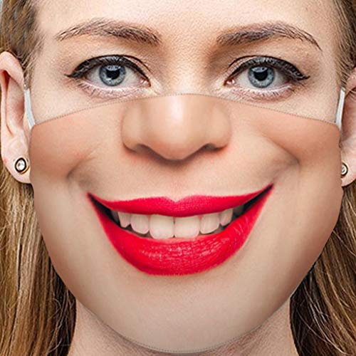 TOPEREUR Mundschutz Multifunktionstuch 3D Druck Lustig Bandana Maske Waschbar Wiederverwendbar Stoffmaske Bedeckung Atmungsaktiv Mund-Nasenschutz Mund Nasen Motiv Halstuch Schals für Herren Damen