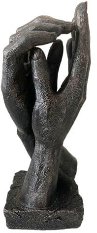 Große Bronze-Hände, Skulptur, Hochzeitsgeschenk, Heiratsantrag, Lebensgröße, 26 cm, 830 g