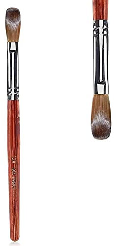 12# Pinceau pour ongles Cheveux De Vison en bois rouge pour ongles en acrylique et nail art,outil de manucure