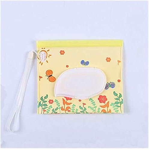 GIVBRO Baby Wet Wipe Pouch Square Travel Wipes Case Refillable Portable Dispenser, 2pcs