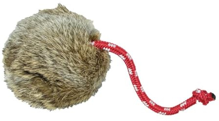 Dog & Field - Rabbit Fake Fur Dummy Ball (Weighted Long Throw Fur Ball)
