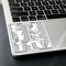 SYNERLOGIC (5 pcs) Word/Excel (for Mac) Keyboard Shortcuts Stickers | No-Residue Laminated Vinyl Cheatsheet MacBook Keyboard Stickers 83 x 83 mm (White, 5 pcs)