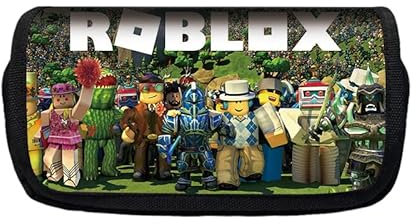 Gujey Estuche de lápices Roblox, Roblox Estuche, Estuche para lápices Roblox, Bolsa de Lápiz Portable Estuche Organizador para Material Papelería con Cremallera(A)