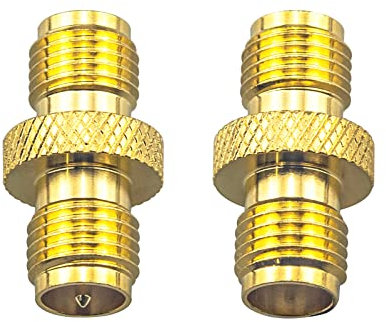 Boobrie 2PCS SMA Femmina a RP SMA Femmina (vite esterna pin interno) Placcato Oro Connettore SMA Femmina a Femmina Adattatore Estensione per FPV Drone Segnale Booster Dispositivo LAN Wireless