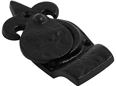 Black Antique Cylider Pull Fleur De LYS Style Keyhole Lock Cover Iron Yale Lock
