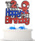 Spiderman Tortendeko 2 Geburtstag, Happy Birthday Tortendek， Superhelden Cake Topper, Doppelseitiger Glitter Kindergeburtstag Kuchen Deko für Mädchen Junge Baby