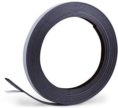 OCEUMAOA Magnetklebeband Magnetband Selbstklebend Starke Magnetstreifen Gegenseitiger Anziehung Hervorragend für Moskitonetze und Türen(5m)