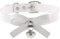 Duories Leder Choker Kette,Halsband aus Leder mit Schleifenknoten und Glöckchen,Verstellbarer Choker 30 cm–40 cm für Damen Herren,Geeignet für Abschlussball, Date, Party, Club, Bar, Konzert,Weiss