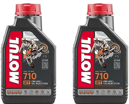 MOTUL Aceite Moto 710 2T 1L (Paquete de 2)