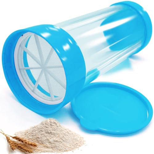 Yueser Zucchero a Velo Setaccio, Shaker per Zucchero a Velo con Coperchio Setaccio per Decorazione caffè Farina Cacao Polvere di Spezie (1)