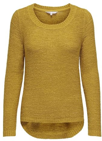 ONLY Women's Onlgeena Xo L/S Pullover KNT Noos Sweater, Golden Spice, S