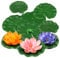 QUOZUO 10 Pack Artificial Floating Foam Lotus Flowers with Artificial Frog Lotus Leaves, Lily Pads for lake, Pond Plants Ornaments for Pool Water Decoration, Colorful