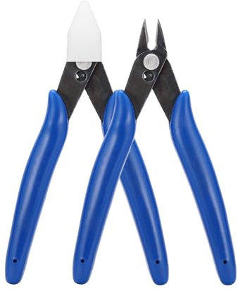 Lolileo Lot de 2 pinces coupantes de fil électriques de précision pour couper les câbles électriques - Pinces coupantes latérales pour la coupe - Pinces coupantes diagonales pour bijoux, bricolage à