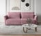 BEAUTY SOFA - Samir Couch, Sofa mit Schlaffunktion - Breite 240cm - Liegefläche 200×146cm - Schlafsofa, Schlafcouch für Wohnzimmer, Schlafsofa mit Bettkasten, Kord Rosa (Tilia 62)