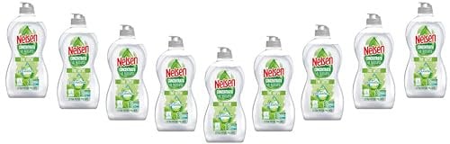 Nelsen detersivo stoviglie e piatti a mano, Concentrato di Natura ProNature Thè Verde, con azione sgrassante, 9 confezioni da 450 ml