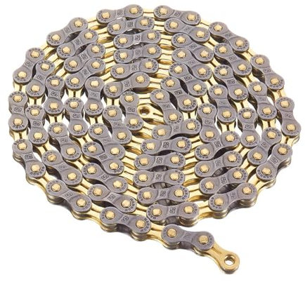 YLME Fahrradkette, 9/10/11/12-Fach 116 L Halbhohl-Fahrradkette - MTB- Und Rennrad-Kompatibel,11s