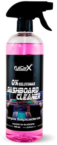 FULLCARX Dashboard Cleaner 0% Silicones 750ml Nettoyant Plastique Voiture Intérieur Tableau de Bord Sans Silicone, Repousse Poussière, Protection Durable, Élimine la Saleté Produit Nettoyage Detailing