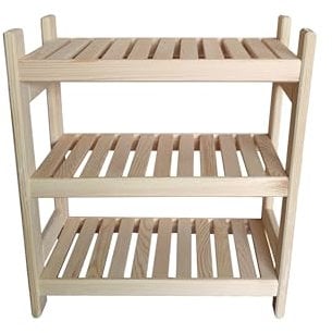 Stolarstwo Wochnik S.C. Holzregal Standregal Modulares Regal Stapelbar Kellerregal Haushaltsregal Kiefer Breite 25 cm Lange 54 cm Höhe 60 cm 3 Einlegeböden (60x54x25 cm 3 Einlegeböden)