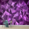 Générique Papier peint intissé 150 x 105 cm Toison Mur XXL Muraux Tapisserie Photo Décoration Murale Salon Chambre Triangles Violet Foncé Photo Murale