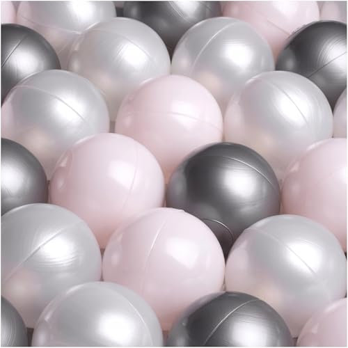 MISIOO Bälle für Bällebad 300 Stück - Bällebad Bälle - Ø 6 cm - Plastikbälle hergestellt aus 100% LDPE - Spielzeug Baby. Perfekt für sicheren Spielspaß und Förderung der sensorischen Entwicklung