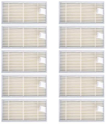 Tsffsy Lot de 10 filtres HEPA de rechange pour aspirateur CHUWI V3 iLife X5 V3+ V5 V5pro Ecovacs CR130 CR120 Cen540 Cen250 Ml009