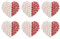 WESIEVYA 6 Pièces Broche d'amour en cristal à épingles Portefeuille broche coeur poussoir décoratif planche bonnet stitch broches fantaisie broche décorative revers à revers alliages