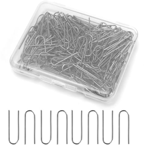 Hochtemperatur Nichrom Nichrome Draht Haken,200PCS Schmuckring Keramikwerkzeug,Nichrom Aufhängehaken,Stecknadeln U Förmige Pins,U Förmiger Aufhänger Für DIY Anhänger Ornamente Mit Aufbewahrungskoffer