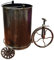 Poubelle en métal de style industriel rétro en forme de vélo, pour bureau, loft, magasin, bar extérieur
