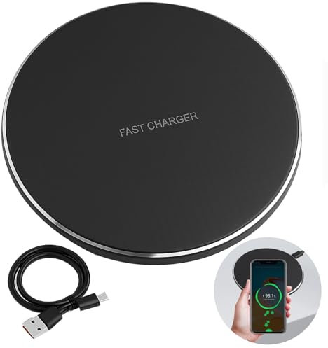 15 W Chargeur sans Fil Rapide, Chargeur à Induction Compatible avec Android et iOS