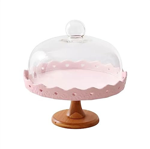 Soporte para tartas, bandeja de postre de cerámica con patas altas para tartas y postres, estante decorativo