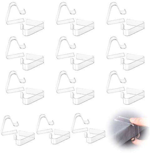 DBTW 24 Stück Tischdeckenklammern Kunststoff, Picknick-Tischdecken Clips