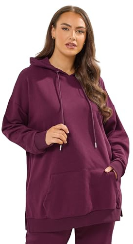 Yours Curve Red Pocket Front Hoodie - Women's - Plus Size Curve