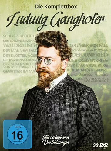 Ludwig Ganghofer Komplettbox (u.a. Schloss Hubertus / Der Jäger von Fall / Das Schweigen im Walde / Der Edelweißkönig / Waldrausch / Gewitter im Mai / Der Ochsenkrieg / Der Mann im Salz)
