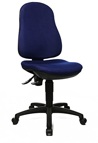 Topstar 8170G26 Point 70 Bürostuhl, blau, 55 x 47 x 110 cm | Made in Germany | Ergonomisch | Drehstuhl, Schreibtischstuhl | höhenverstellbar | Geprüfte Sicherheit nach GS-Intertek