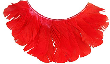 Eulenspiegel 000281 - Künstliche Wimpern, Rote Federn, 1 ml Spezial-Wimpernkleber, Anleitung, für Karneval, Mottoparty