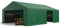 TOOLPORT Carpa almacén 5x8 m PVC 700 N Impermeable Verde Oscuro Carpa de Almacenamiento