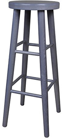 Magnetic Möbel Stück Holz Buche hell Heller Holzhocker Barhocker 80 cm (Grau)